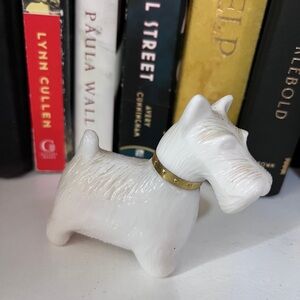 Anon Scottie White Ceramic Dog Perfume bottle